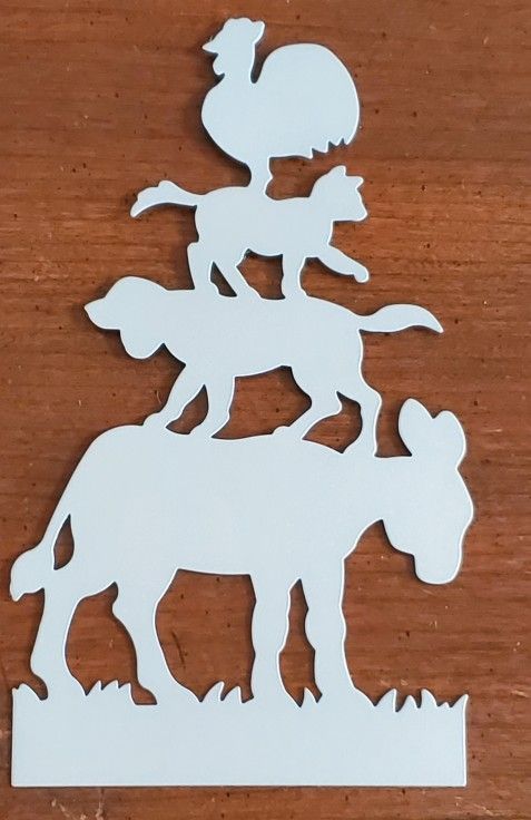 Current, Inc. Farm Animal Stack Metal Silhouette Wall Sign Plaque Decor Country