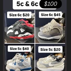 Jordan Retros 6c & 5c $100