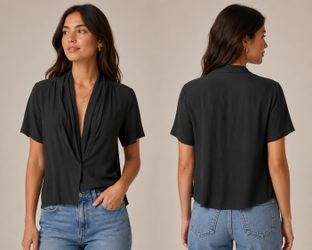 Spencer & Jeremy black silk blouse , size 6