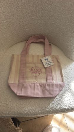 Trader Joe’s striped mini canvas tote bag