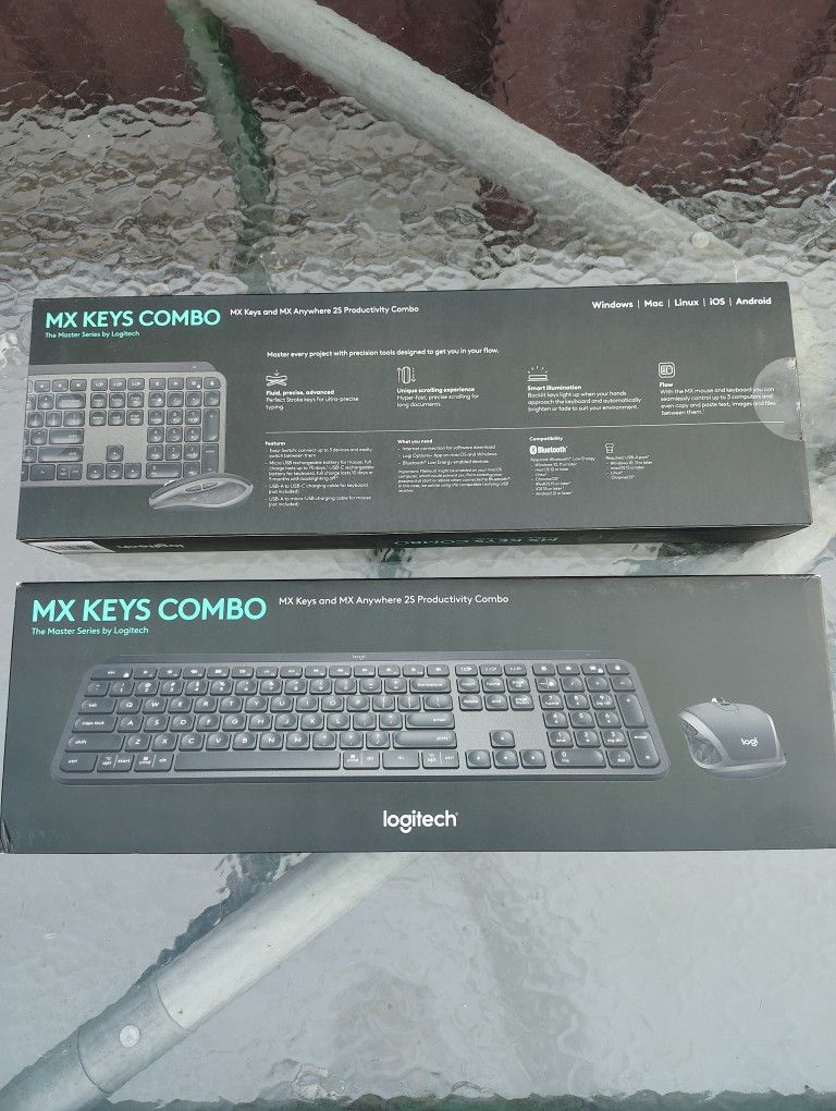 Logitech MX Keys Wireless Combo Keyboard & Mouse Windows Mac Linux Android Bluetooth (contact info removed)72