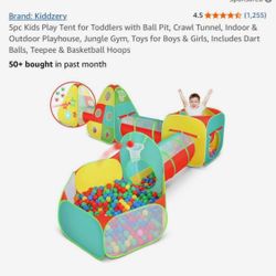 Kids play pen with tent & ball pit