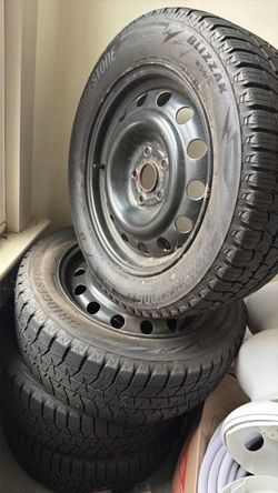 Bridgestone Blizzak Winter Tires on Steel Rims