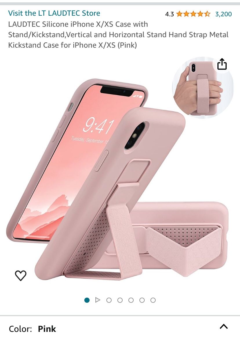 Kickstand Case for iPhone X/XS (Pink)