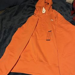 Orange Nike Hoodie Size Small