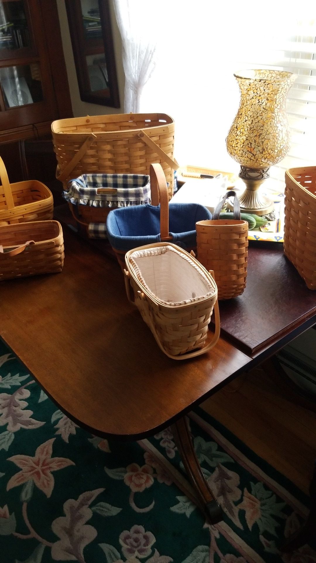 6.small Longaberger baskets. lg one not included