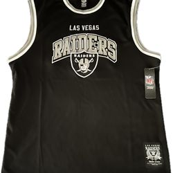 Las Vegas Raiders Embroidered Black Basketball Jersey Men’s L & XL New