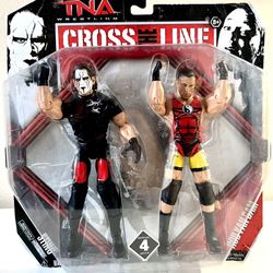 STING & ROB VAN DAM TNA Impact Cross the Line Jakks Pacific(unopen box)