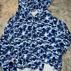 Blue Bape ABC Hoodie 