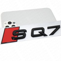 Audi SQ7 Gloss Black Rear Letter Liftgate Badge Trunk Emblem Badge Logo Sport 
