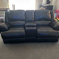 Brown Leather Sofa