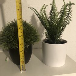 2 Small Fake Plants