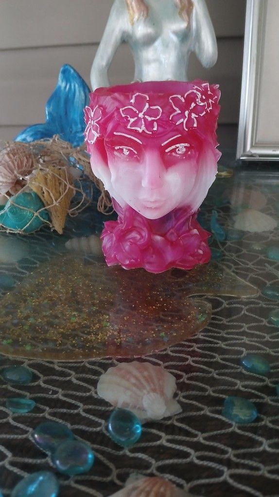 Mermaid Succulent Air Plant Head Planter