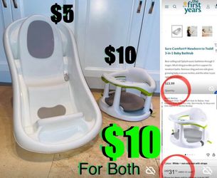 $10 For Both Baby Bath Seat & Baby Bath tub in great condition or Bath $5 Seat $10