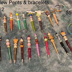 Hand Made Pens And Hand Made Bracelets 
