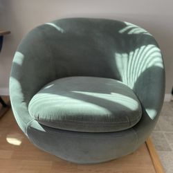 Better Homes & Gardens Mira Swivel Accent Chair, Olive Velvet