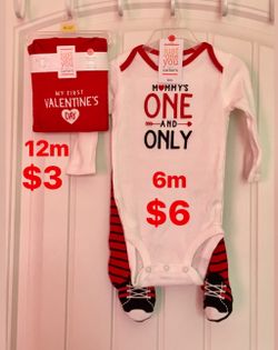 Baby onesie $3 and outfit $6