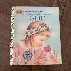 Vintage My Little Golden Book About God