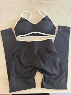 NEW TEVEO Black Seamless 2-Piece Legging Set | XS, S, M