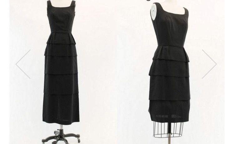 Rare 1960’s Convertible Zip Off Little Black Dress XS