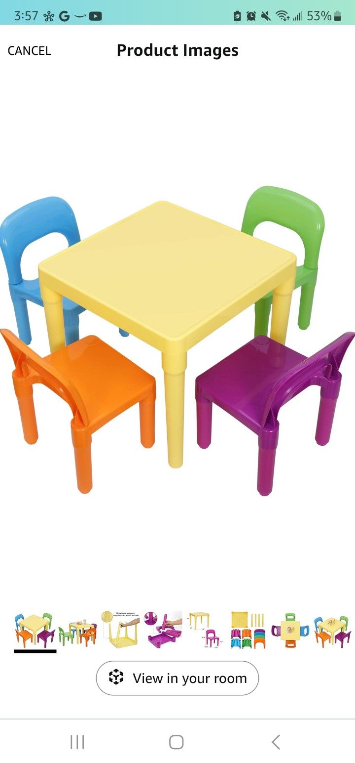 Toddler Table With 4 Chairs