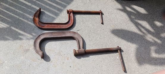 pair of vintage, USA-made C-clamps