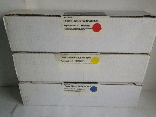 Xerox Phaser 6600 Magenta, Cyan, Yellow Toner Cartridge New