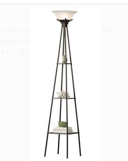 New Floor lamp with 3-tier display shelf tall metal stand
