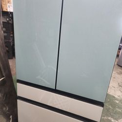 Bespoke Four-door Refrigerator Samsung White Blue Panels 💙 