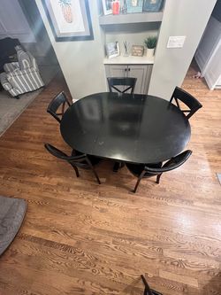 Crate & Barrel Solid Wood Dining Table & Chairs – Great Refinishing Project