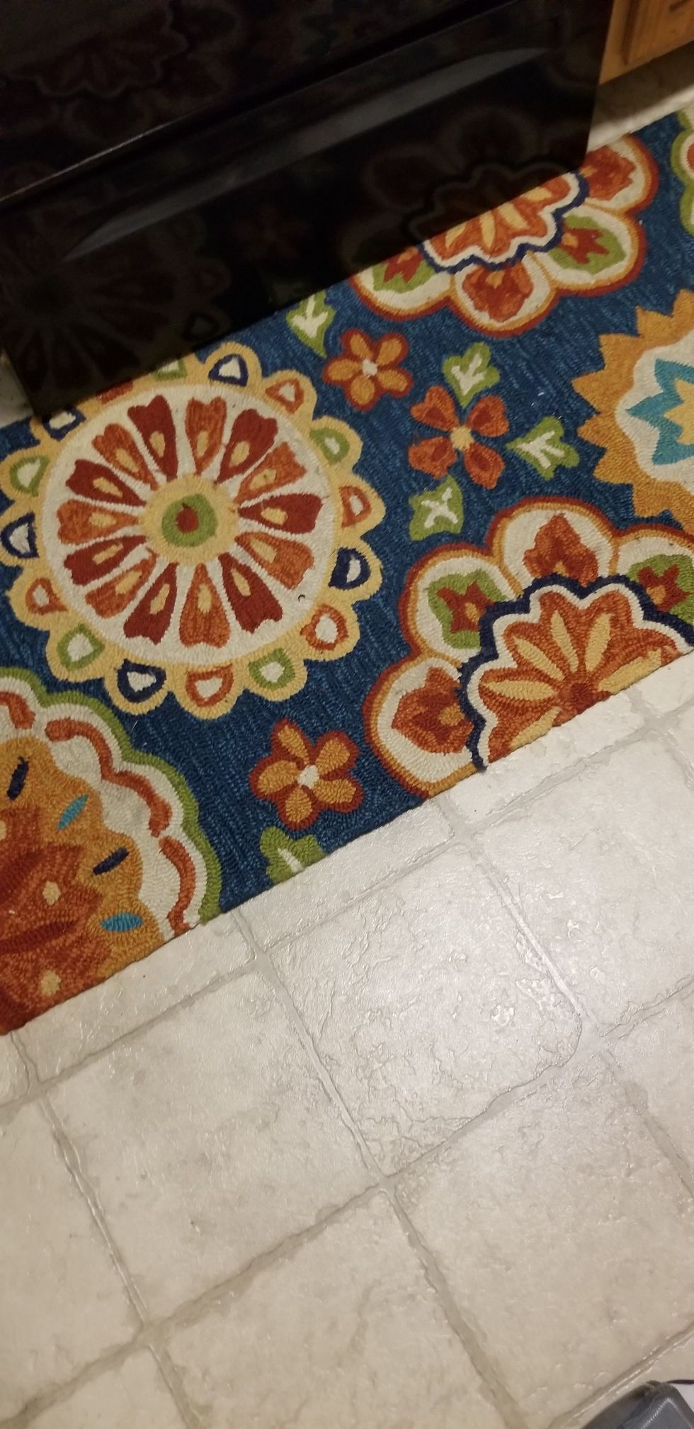 Medallion Hooked Rug Runner $20.00