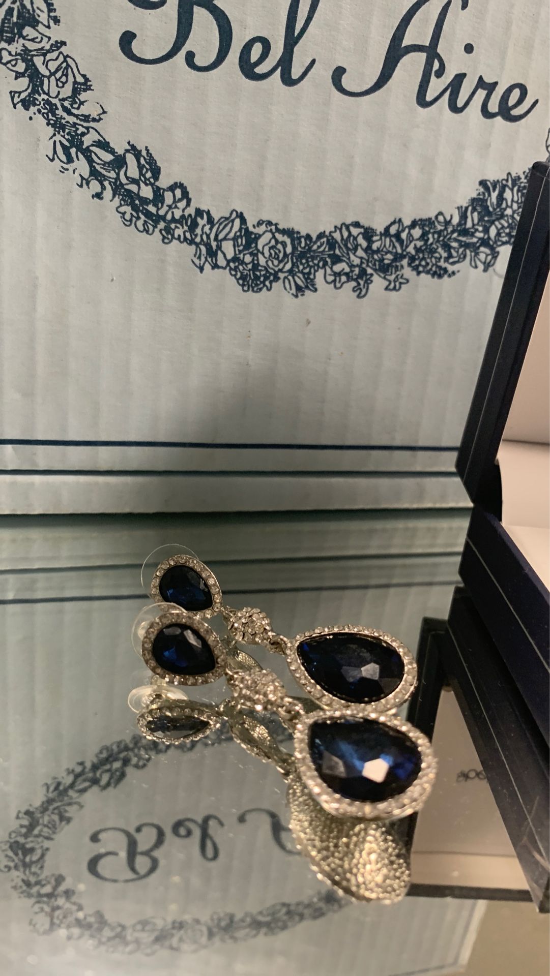 Gorgeous Sapphire & Diamond 💎 CZ Earrings~*