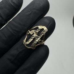 10k Gold Initial Ring (A)