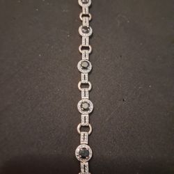 Black Onyx And Diamond Bracelet