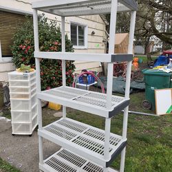 6 Ft Plastic Shelving Unit