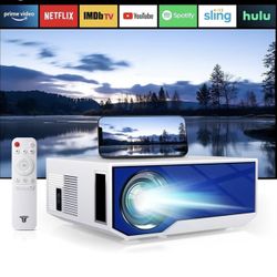 Projector-1080P HD Projector with WiFi and Bluetooth-brand New 