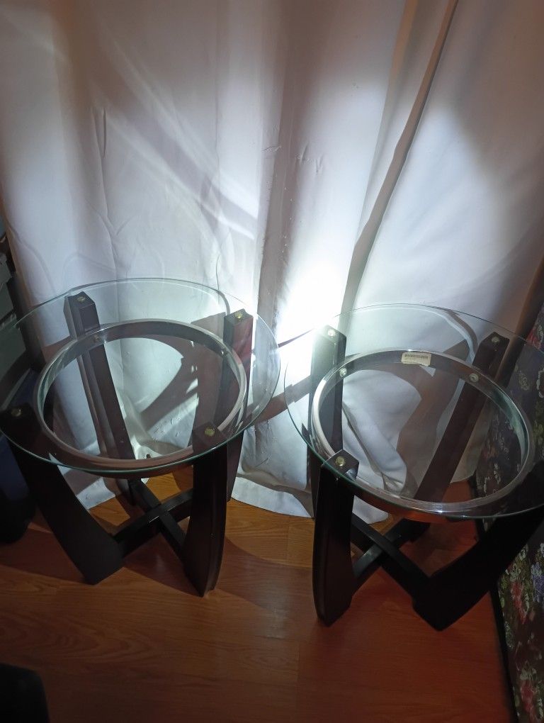 Glass Top End Tables Night Stands
