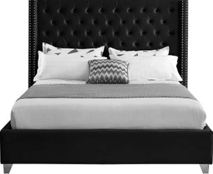 FREE Jocelyn Black Velvet King Bed