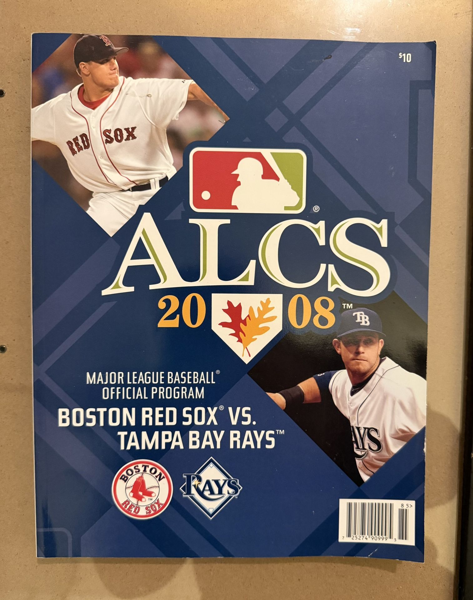 2008 ALCS Baseball Playoff Program Boston Red Sox v Tampa Bay Rays Roger Clemens