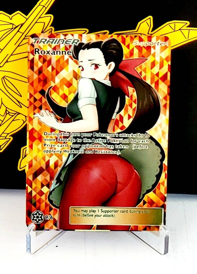 Custom Fan Made Orica Pokemon Card ROXANNE Full Art Holographic
Sexy Waifu