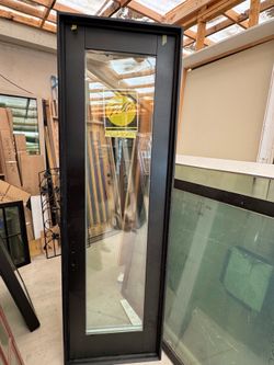 Black pella glass door