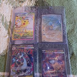 Surging Sparks Pikachu, Squirtle, Mega Latias & Mega Charizard X Full Arts