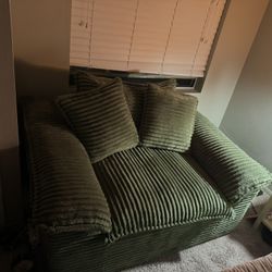Forest Green Recliner Sofa Chair - No Pet House
