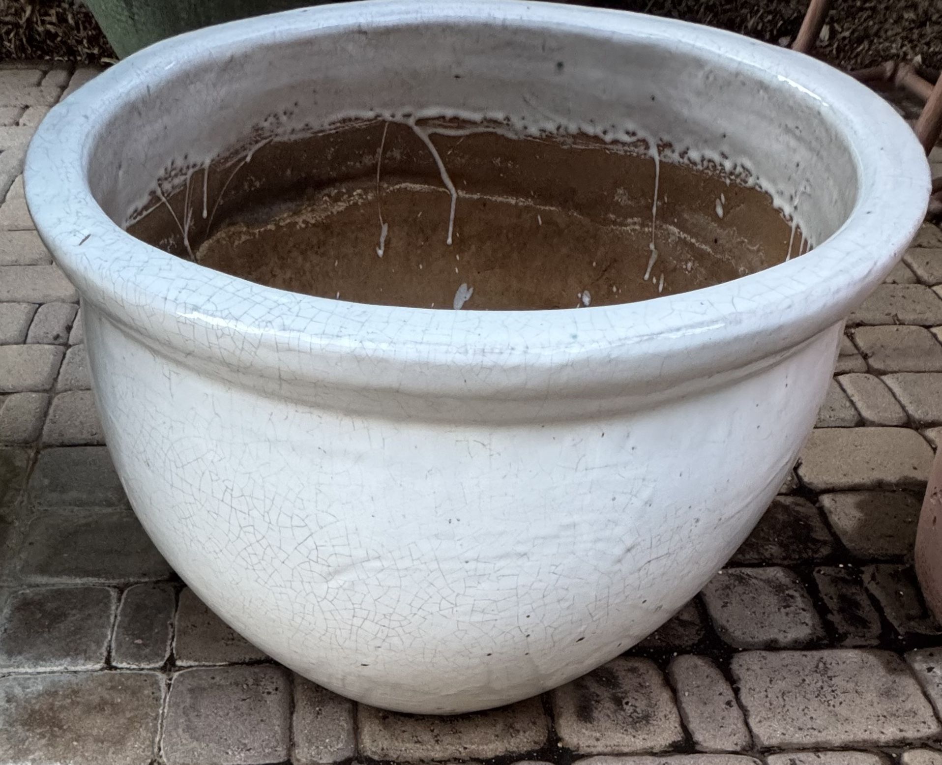 Large Heavy Glaze Ceramic Planter Pot