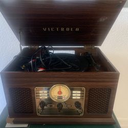 Victrola 6 In 1 Bluetooth Record Player - Bluetooth, AM/FM Radio, Aux