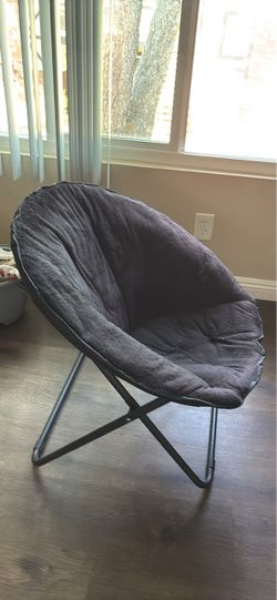 Black Saucer Chair – Folding Lounge Chair