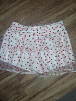 White mesh mini-skirt by Shein sz XS new