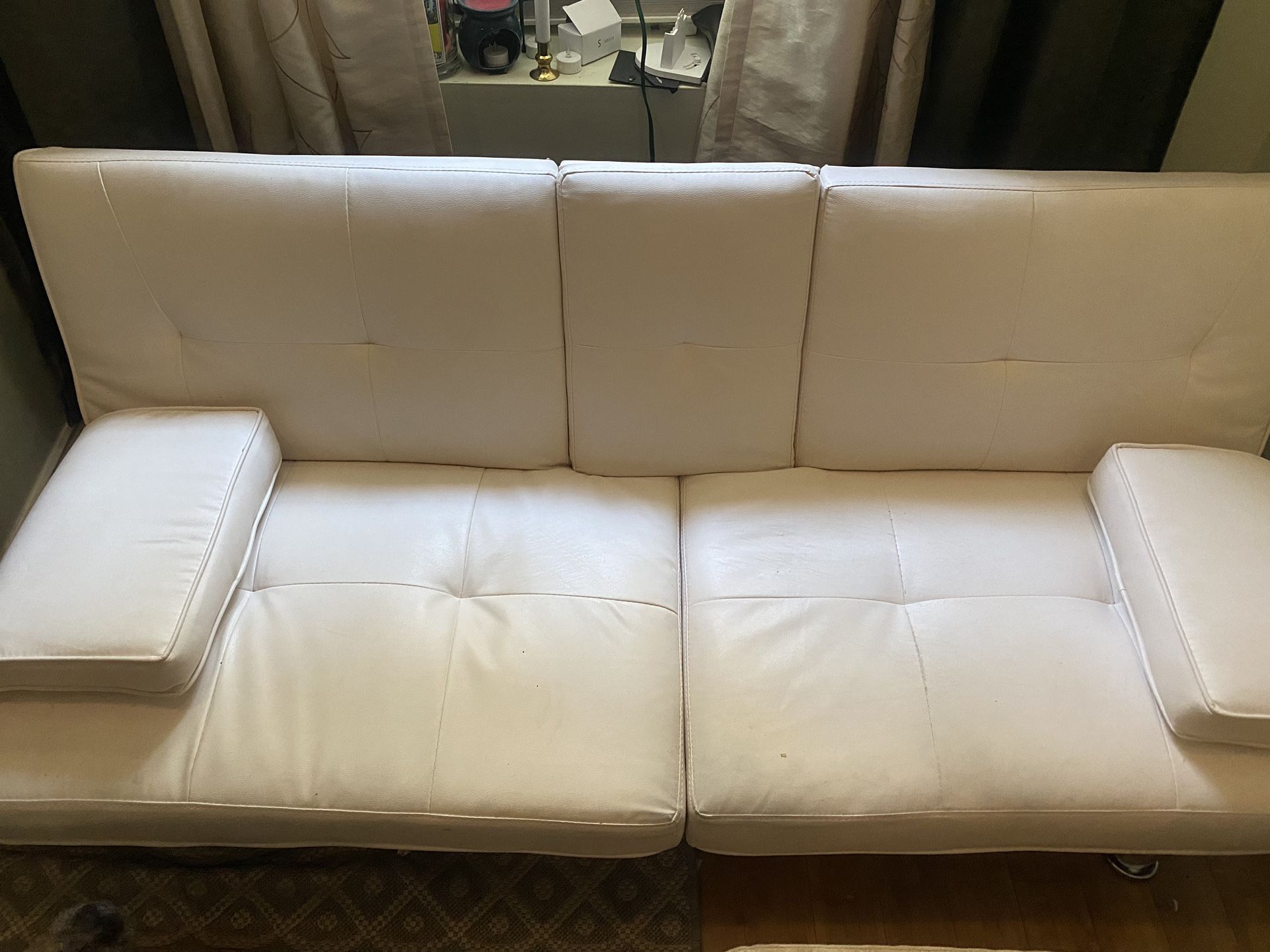 White leather Futon For Sale 