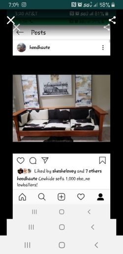 Cowhide sofa