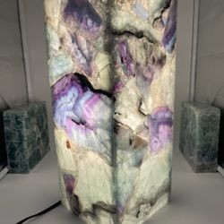 Large Fluorite Panel Table Lamp 